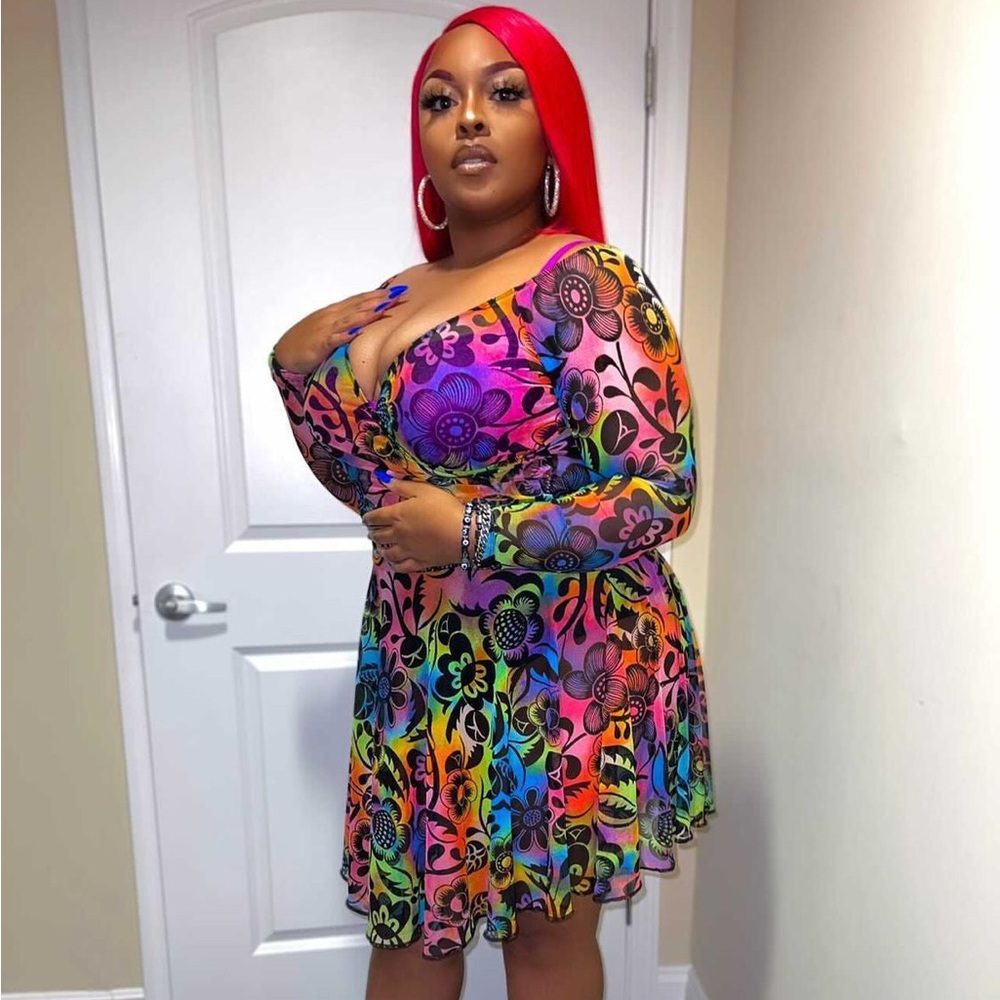 Multi color 2pc Skirt Set